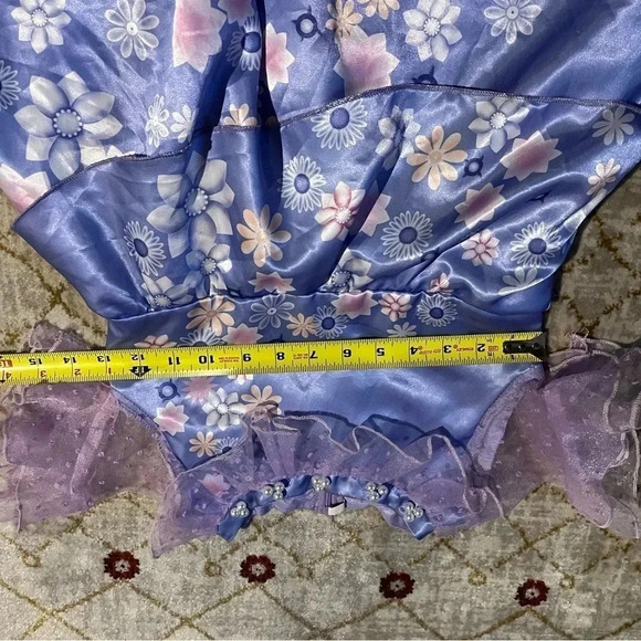 Encanto Isabela Girls Dress up Cosplay Costume Outfit Necklace Flower Clip Sz S - Picture 7 of 8